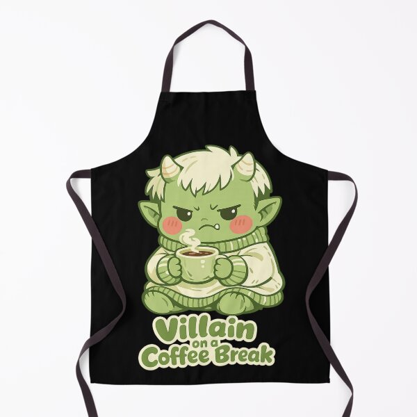 Item preview, Cute Grumpy Monster Coffee Lover – Villain on a Coffee Break designed and sold by SidTastic .