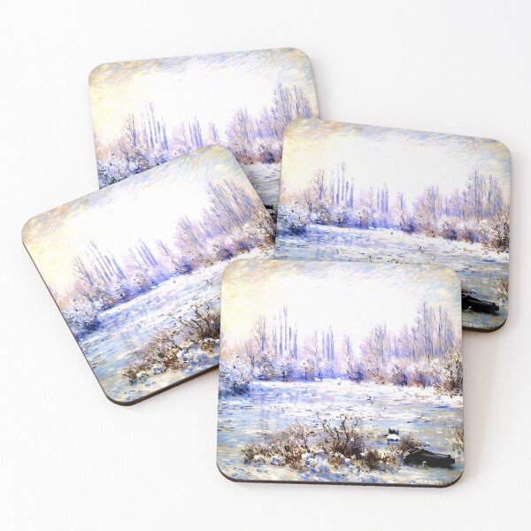 Item preview, Frost near Vétheuil: Icy Morning Light Across the Seine Valley  designed and sold by artdesignsnow.
