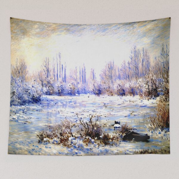 Item preview, Frost near Vétheuil: Icy Morning Light Across the Seine Valley  designed and sold by artdesignsnow.