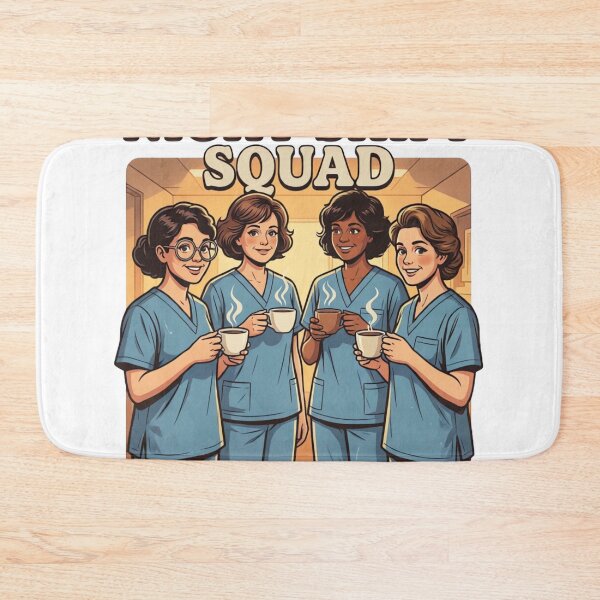 Item preview, Vintage Night Shift Squad Nurses T-Shirt 1970s Retro Aesthetic Design designed and sold by urbinet.
