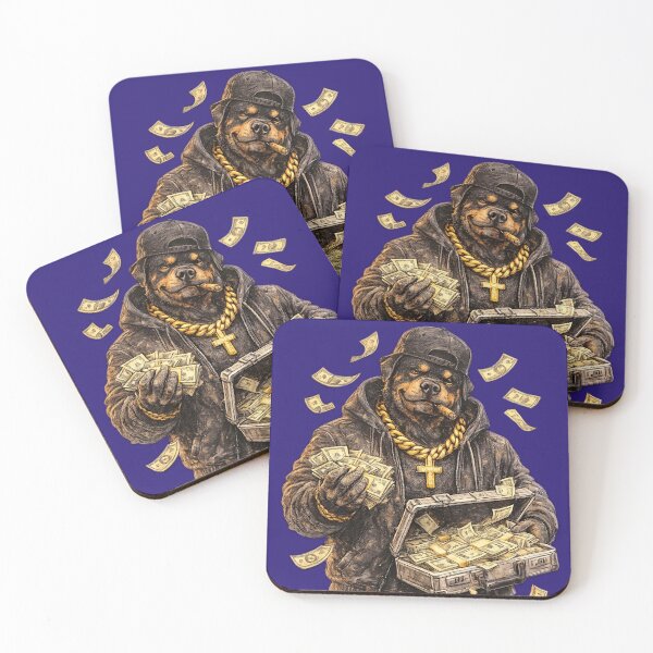 Item preview, Street Dog Boss Sticker – Hustle Money Animal Art designed and sold by Felixuss.