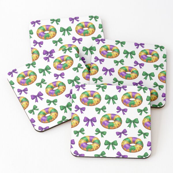 Item preview, Mardi Gras Donut Pattern designed and sold by FormalDehyena.