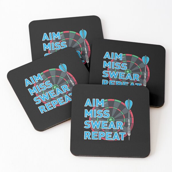 Item preview, Aim Miss Swear Repeat Darts Funny designed and sold by TshirtsOnline-.