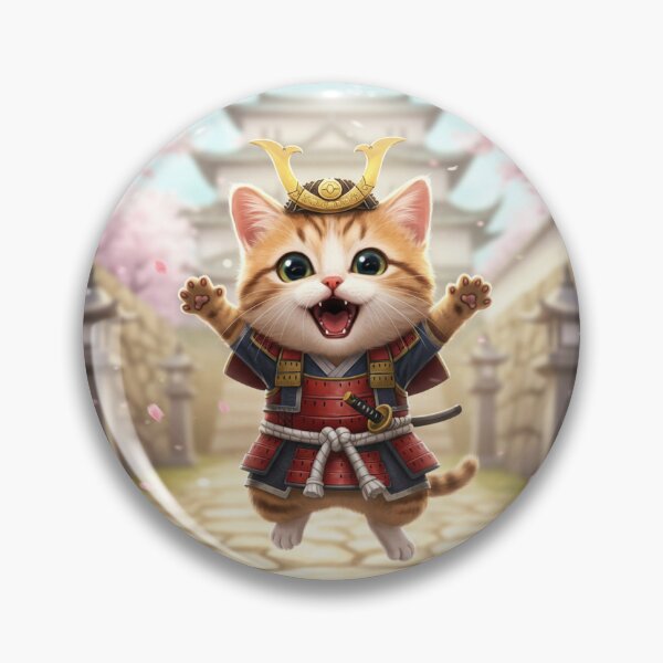 Item preview, Cute Samurai Cat Warrior designed and sold by TORAKICHIYA.