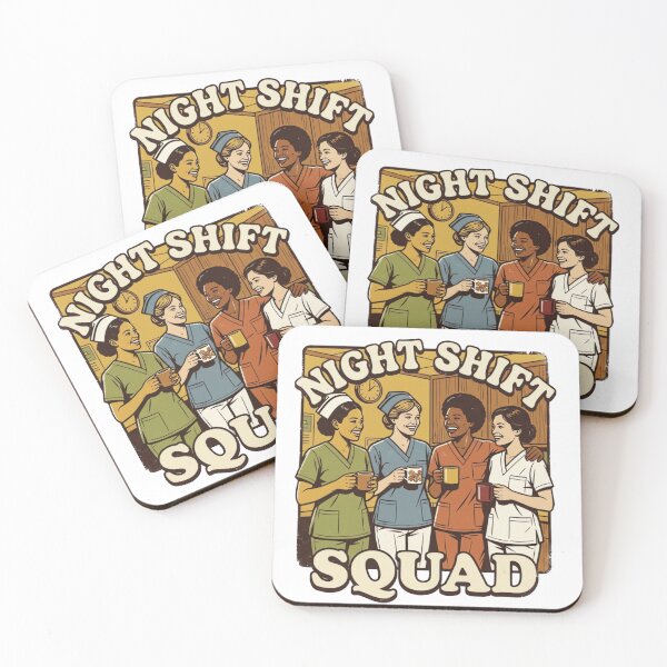 Item preview, Night Shift Squad Nurses Vintage T-Shirt Healthcare Design designed and sold by urbinet.