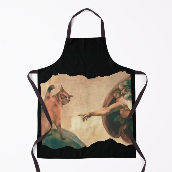 Item preview, The Creation Of Adam Michelangelo Parody With Funny Tabby Cat Fine Art designed and sold by DangeRilanman.