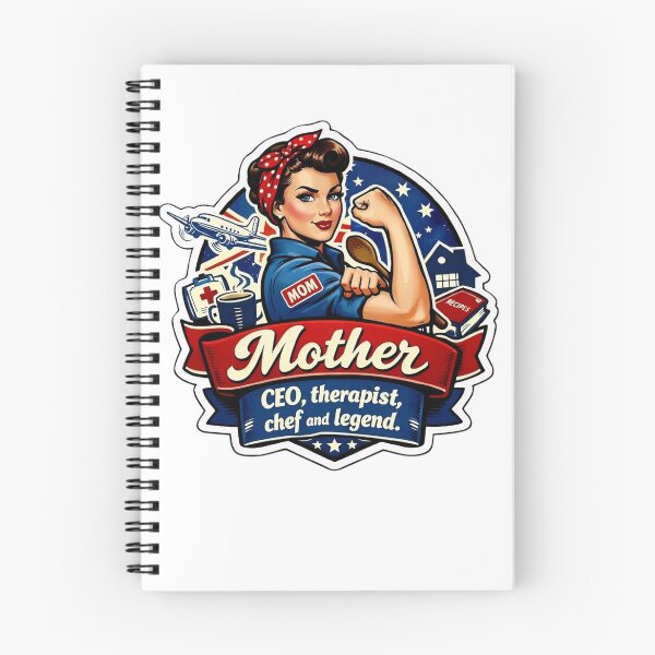 Item preview, Mother’s Day Retro Rosie the Riveter Inspired Design – Vintage 1940s Mum “CEO, Therapist, Chef & Legend”  designed and sold by MuggyandMo.
