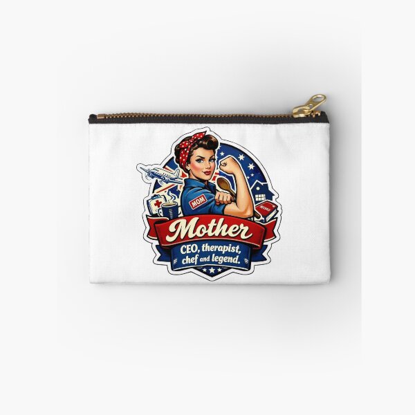 Item preview, Mother’s Day Retro Rosie the Riveter Inspired Design – Vintage 1940s Mum “CEO, Therapist, Chef & Legend”  designed and sold by MuggyandMo.