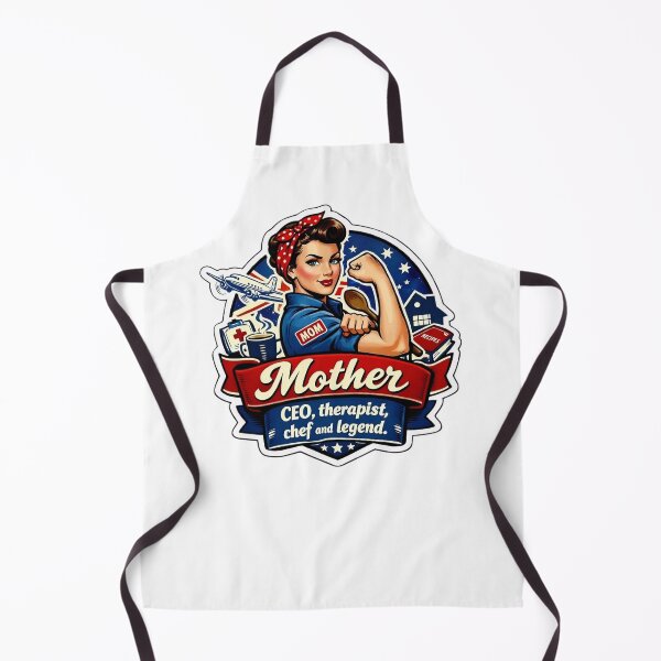 Item preview, Mother’s Day Retro Rosie the Riveter Inspired Design – Vintage 1940s Mum “CEO, Therapist, Chef & Legend”  designed and sold by MuggyandMo.