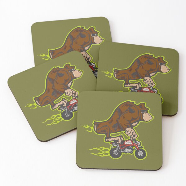 Item preview, Funny Gorilla Biker Riding Mini Motorcycle – Wild Animal Rider Cartoon Design designed and sold by artworkathome.