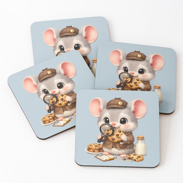 Item preview, Cute Cookie Inspector Mouse 3D CGI | Kawaii Animal Food Critic Aesthetic designed and sold by Moons Studio.