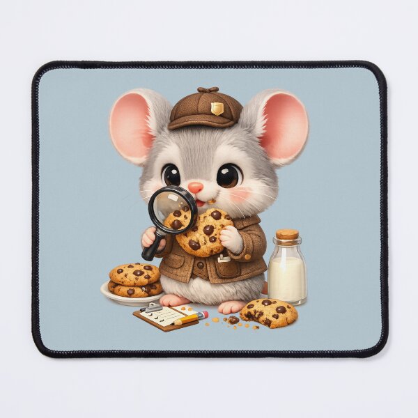 Item preview, Cute Cookie Inspector Mouse 3D CGI | Kawaii Animal Food Critic Aesthetic designed and sold by Moons Studio.