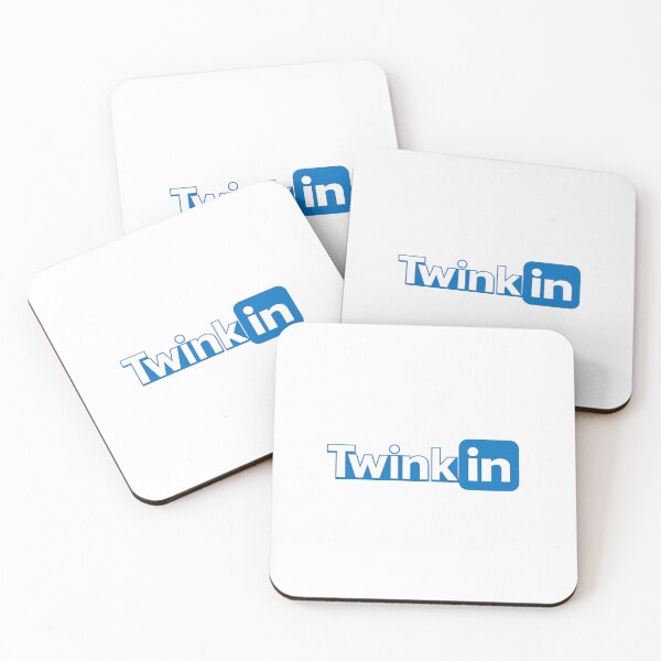 Item preview, TwinkIn White Blue Minimal Social Platform Queer Identity Networking Humor designed and sold by Aryabek.