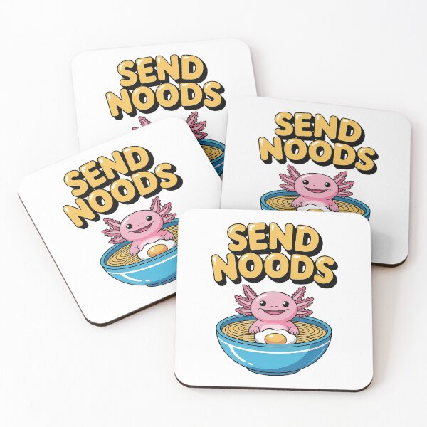 Item preview, Send Noods Axolotl Ramen - Funny Pun Sticker designed and sold by IconicWearHub.