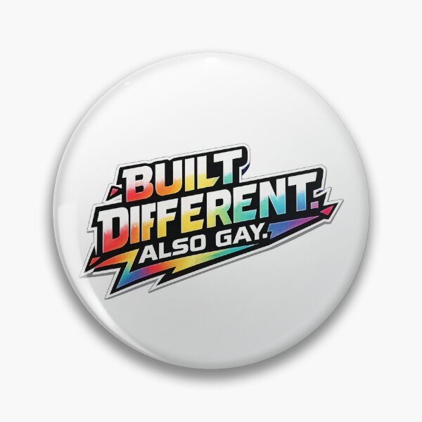 Item preview, Built Different Also Gay Rainbow Pride Statement Bold Identity Message designed and sold by Aryabek.
