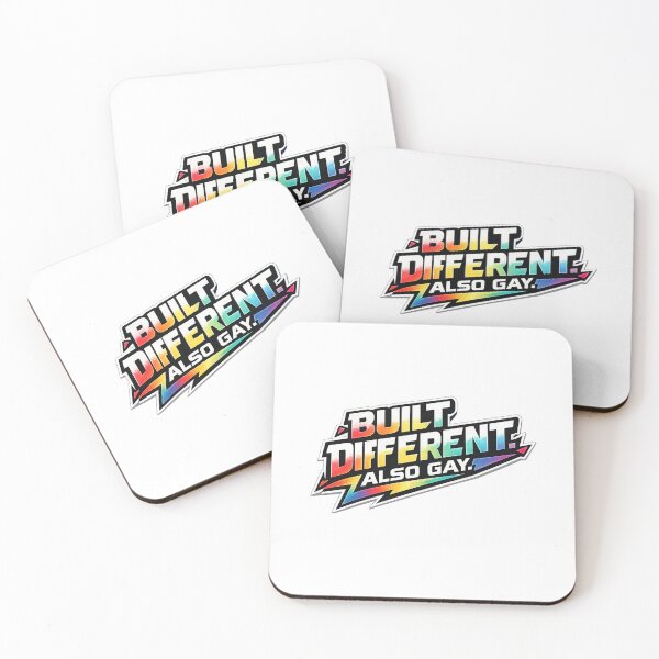 Item preview, Built Different Also Gay Rainbow Pride Statement Bold Identity Message designed and sold by Aryabek.