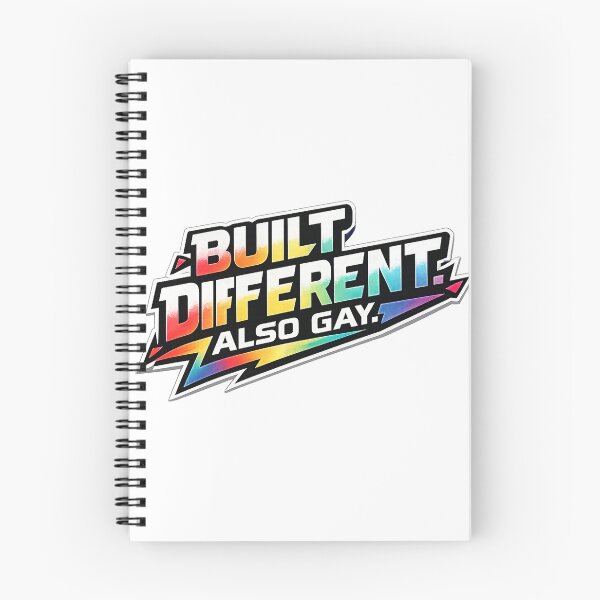 Item preview, Built Different Also Gay Rainbow Pride Statement Bold Identity Message designed and sold by Aryabek.