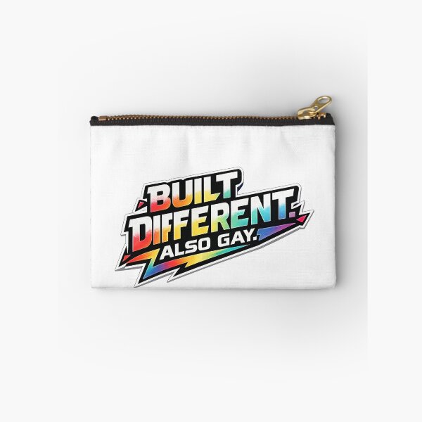 Item preview, Built Different Also Gay Rainbow Pride Statement Bold Identity Message designed and sold by Aryabek.