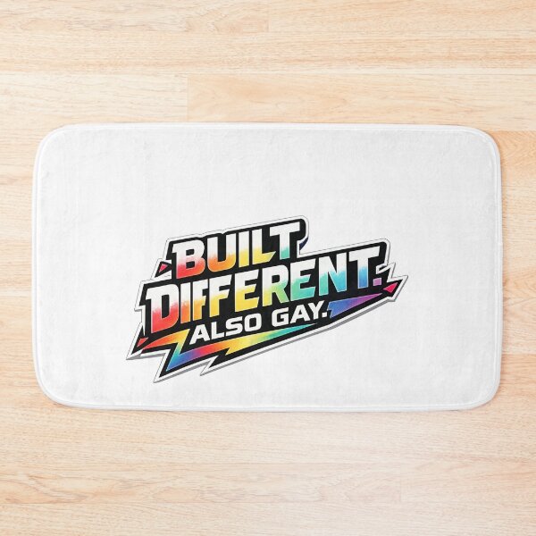 Item preview, Built Different Also Gay Rainbow Pride Statement Bold Identity Message designed and sold by Aryabek.