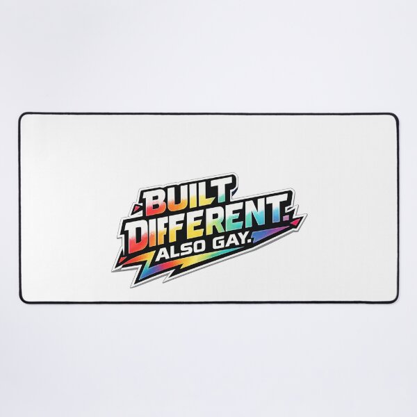 Item preview, Built Different Also Gay Rainbow Pride Statement Bold Identity Message designed and sold by Aryabek.