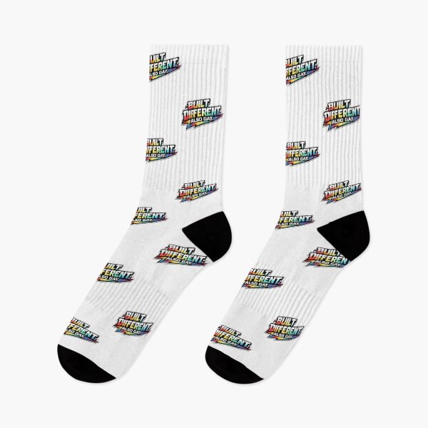 Item preview, Built Different Also Gay Rainbow Pride Statement Bold Identity Message designed and sold by Aryabek.