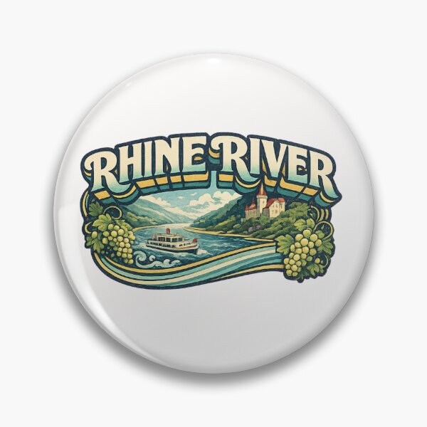 Item preview, Rhine River Germany Switzerland France Wine Region Castles Europe Landscape designed and sold by Places On Earth.