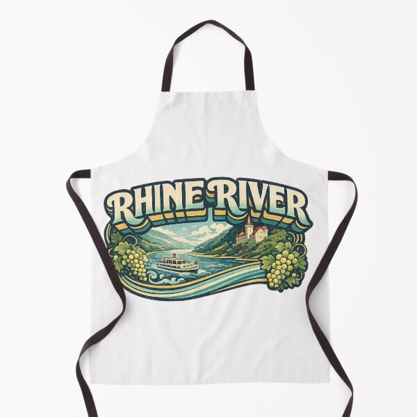 Item preview, Rhine River Germany Switzerland France Wine Region Castles Europe Landscape designed and sold by Places On Earth.