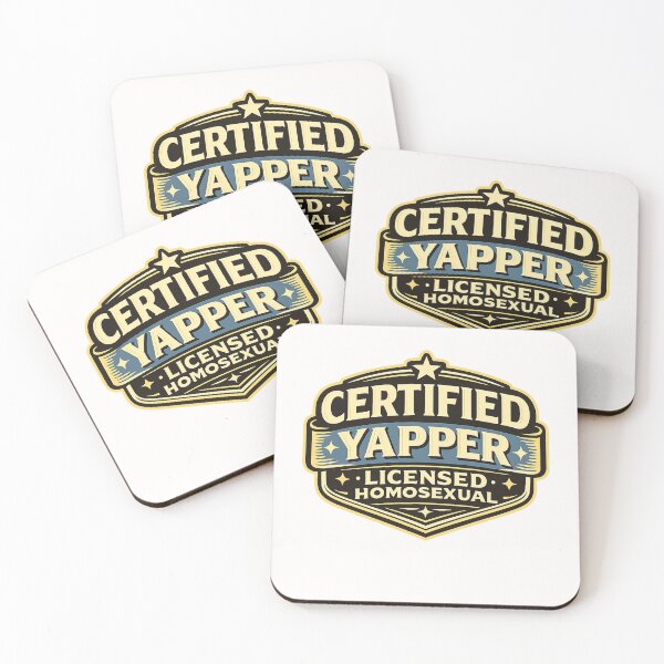 Item preview, Certified Yapper Licensed Homosexual Vintage Badge Queer Humor Statement designed and sold by Places On Earth.