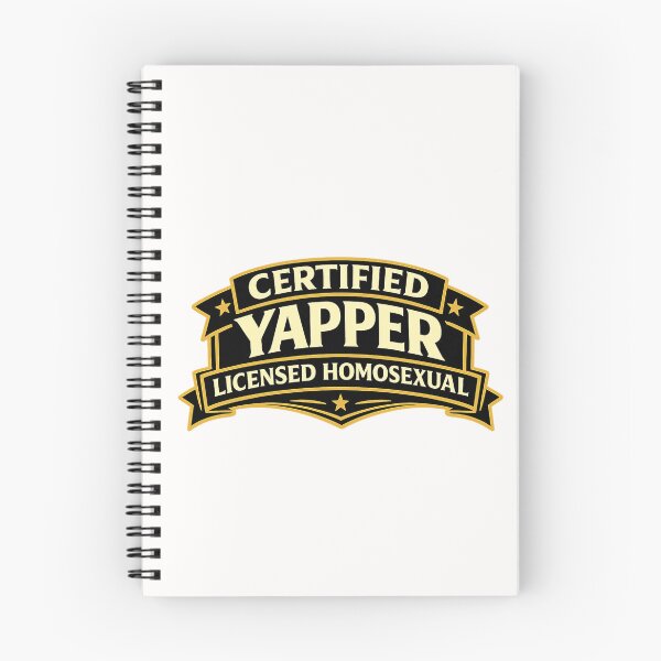 Item preview, Certified Yapper Licensed Homosexual Ribbon Emblem Queer Identity Humor designed and sold by Places On Earth.