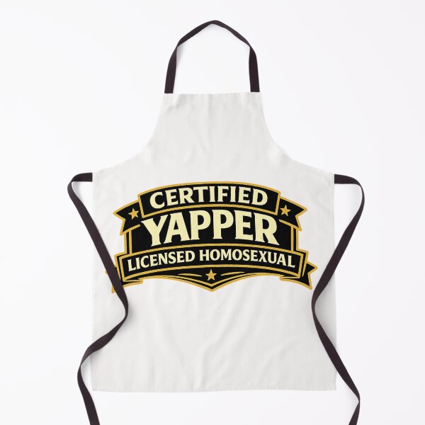 Item preview, Certified Yapper Licensed Homosexual Ribbon Emblem Queer Identity Humor designed and sold by Places On Earth.