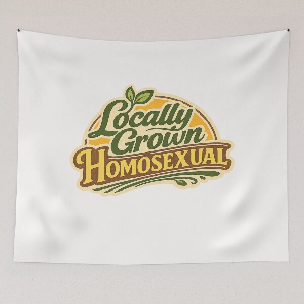 Item preview, Locally Grown Homosexual Organic Farm Style Queer Pride Identity Statement designed and sold by Places On Earth.