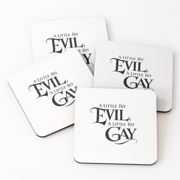 Item preview, A Little Bit Evil A Little Bit Gay Dark Humor Queer Identity Statement designed and sold by Places On Earth.