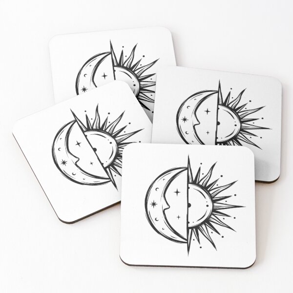 Item preview, Minimalist Celestial Sun and Moon Balance - Mystical Cosmos Harmony designed and sold by AlanyaArtX.