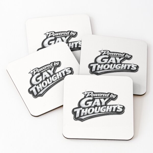 Item preview, Powered by Gay Thoughts Retro Chrome Style Queer Humor Identity Statement designed and sold by Places On Earth.