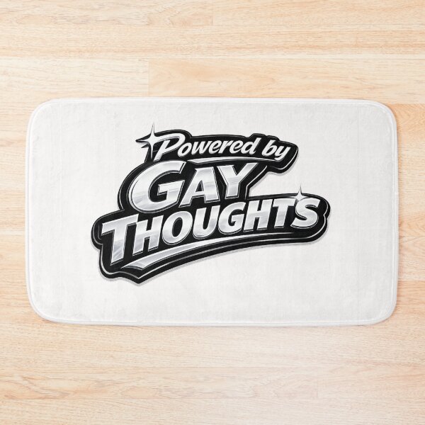 Item preview, Powered by Gay Thoughts Retro Chrome Style Queer Humor Identity Statement designed and sold by Places On Earth.