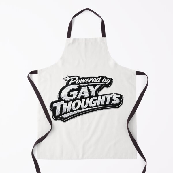 Item preview, Powered by Gay Thoughts Retro Chrome Style Queer Humor Identity Statement designed and sold by Places On Earth.