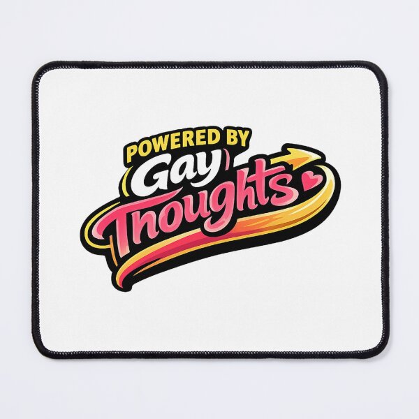 Item preview, Powered by Gay Thoughts Rainbow Accent Pride Identity Humor Statement designed and sold by Places On Earth.
