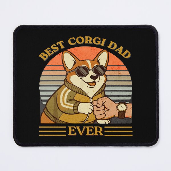 Item preview, Best Corgi Dad Ever Vintage Dog Fist Bump Design designed and sold by Gear Camel.