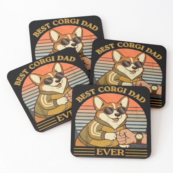 Item preview, Best Corgi Dad Ever Vintage Dog Fist Bump Design designed and sold by Gear Camel.