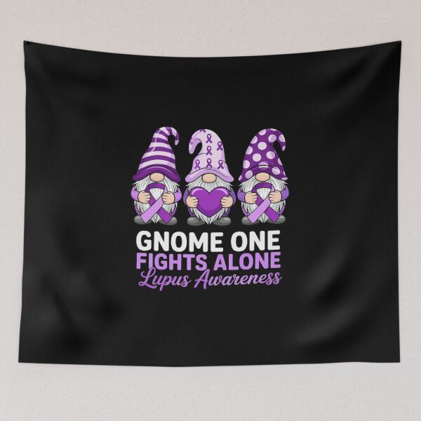 Item preview, Gnome One Fights Alone Lupus Awareness designed and sold by Thread&Fable.