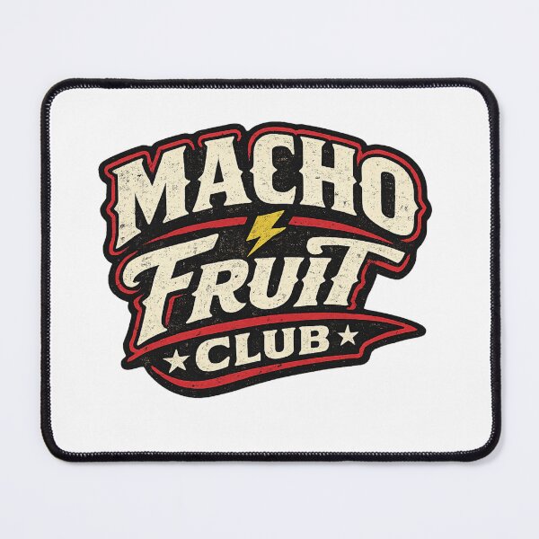 Item preview, Macho Fruit Club Lightning Badge Queer Masculinity Humor Pride Statement designed and sold by Places On Earth.