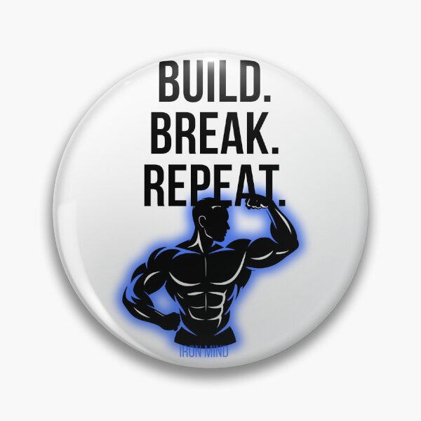 Item preview, Neon Gym Motivation Design Bundle | Build Break Repeat | Fitness T-Shirt Graphic Pack designed and sold by ironstudio1.