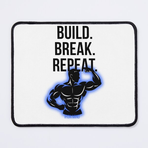 Item preview, Neon Gym Motivation Design Bundle | Build Break Repeat | Fitness T-Shirt Graphic Pack designed and sold by ironstudio1.