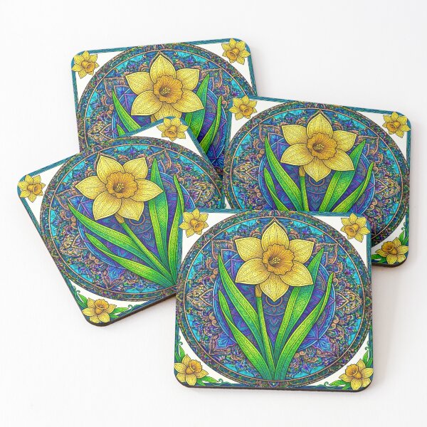 Item preview, Art Nouveau Daffodil - March Birth Flower designed and sold by PaintedbyCarol.