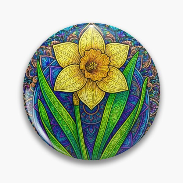 Item preview, Art Nouveau Daffodil - March Birth Flower designed and sold by PaintedbyCarol.