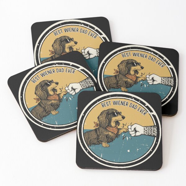 Item preview,  Best Wiener Dad Ever Vintage Dog Fist Bump Design designed and sold by Gear Camel.