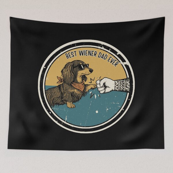 Item preview,  Best Wiener Dad Ever Vintage Dog Fist Bump Design designed and sold by Gear Camel.