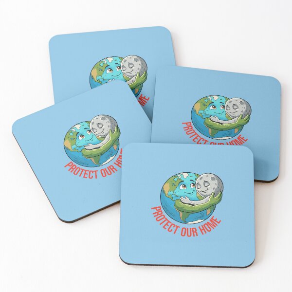 Item preview, Protect Our Home – Earth And Moon Eco Cute Design designed and sold by CARPIO Creations.