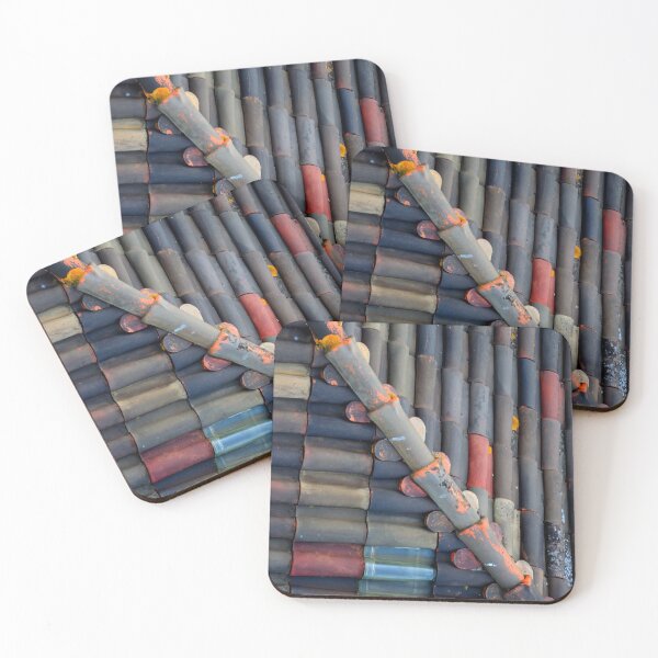 Item preview, Colorful Roof Tiles Pattern with Diagonal Line designed and sold by onubi.