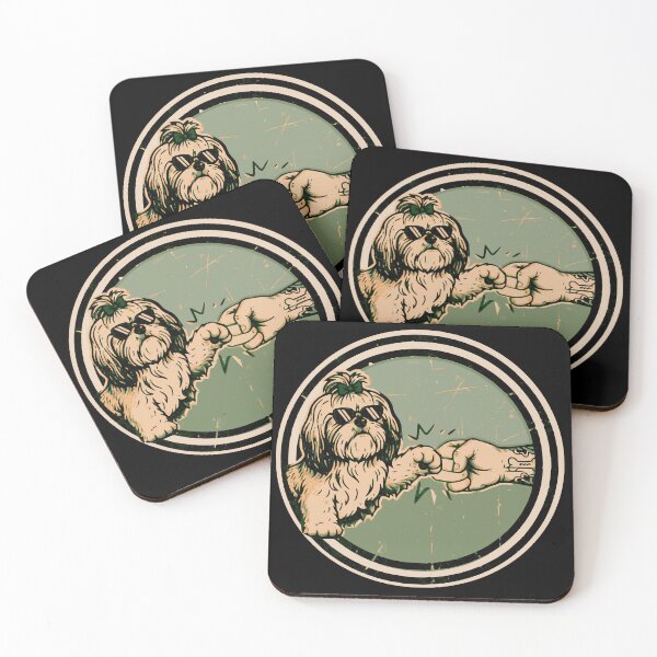 Item preview, Shih Tzu Fist Bump Retro Vintage Dog Lover Design designed and sold by Gear Camel.